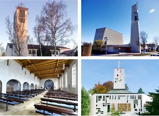 Die vier Kirchen in der Gesamtkirchengemeinde Stuttgart Johannes XXIII.