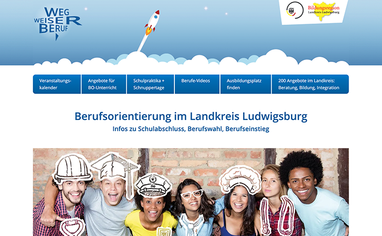 Wegweiser Beruf online Arbeitsplattform für Berufsberatung im Landkreis Ludwigsburg