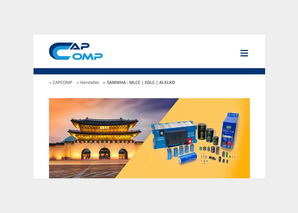 Internetauftritt CAPCOMP GmbH: Design, Programmierung in Contao und Relaunch